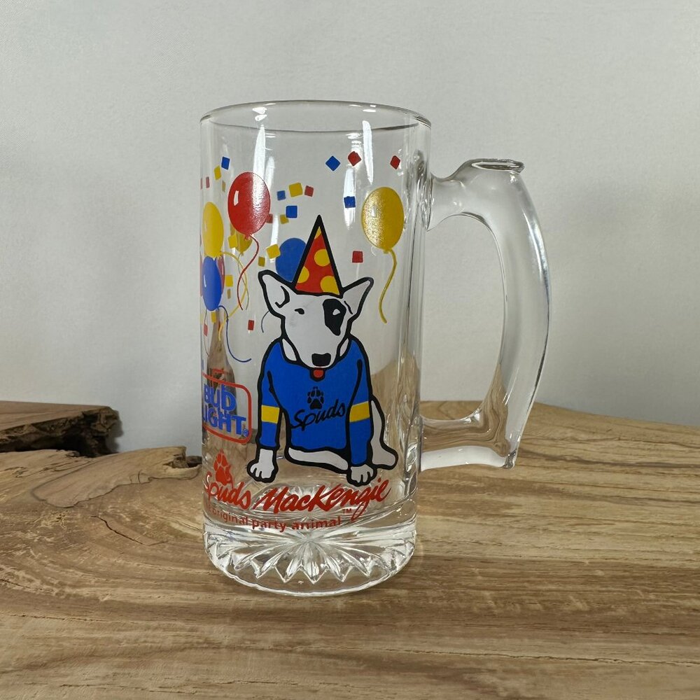 Vintage 1987 Bud Light - Spuds MacKenzie "The Original Party Animal" - Beer Mug